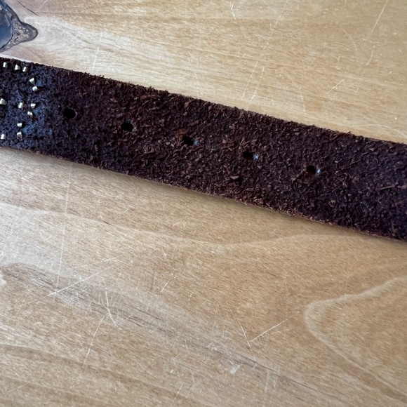 B LOW THE BELT STUDDED BEADED LEATHER WOMENS SMALL WESTERN VTG INSPIRED Y2K BOHO - Picture 11 of 11